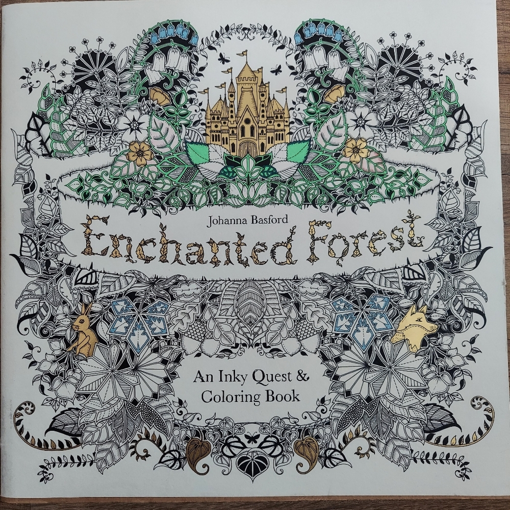 Adult COLORING Book Craft Relax ENCHANTED FOREST Draw